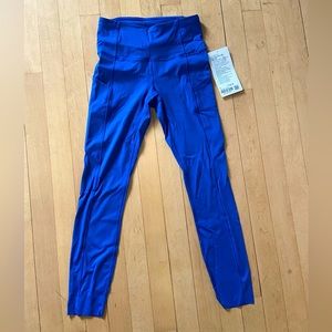 Lululemon, Fast and Free High-Rise Tight 25”, Blazer Blue Tone, Size 4